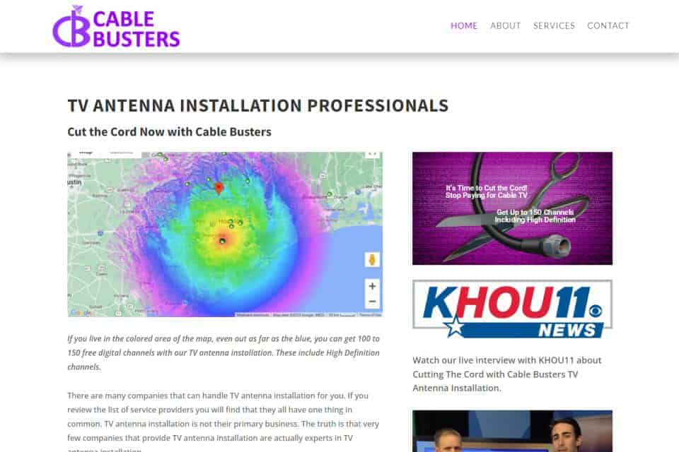 Cable Busters TV Antenna Installation by ICI Construction, Inc. 